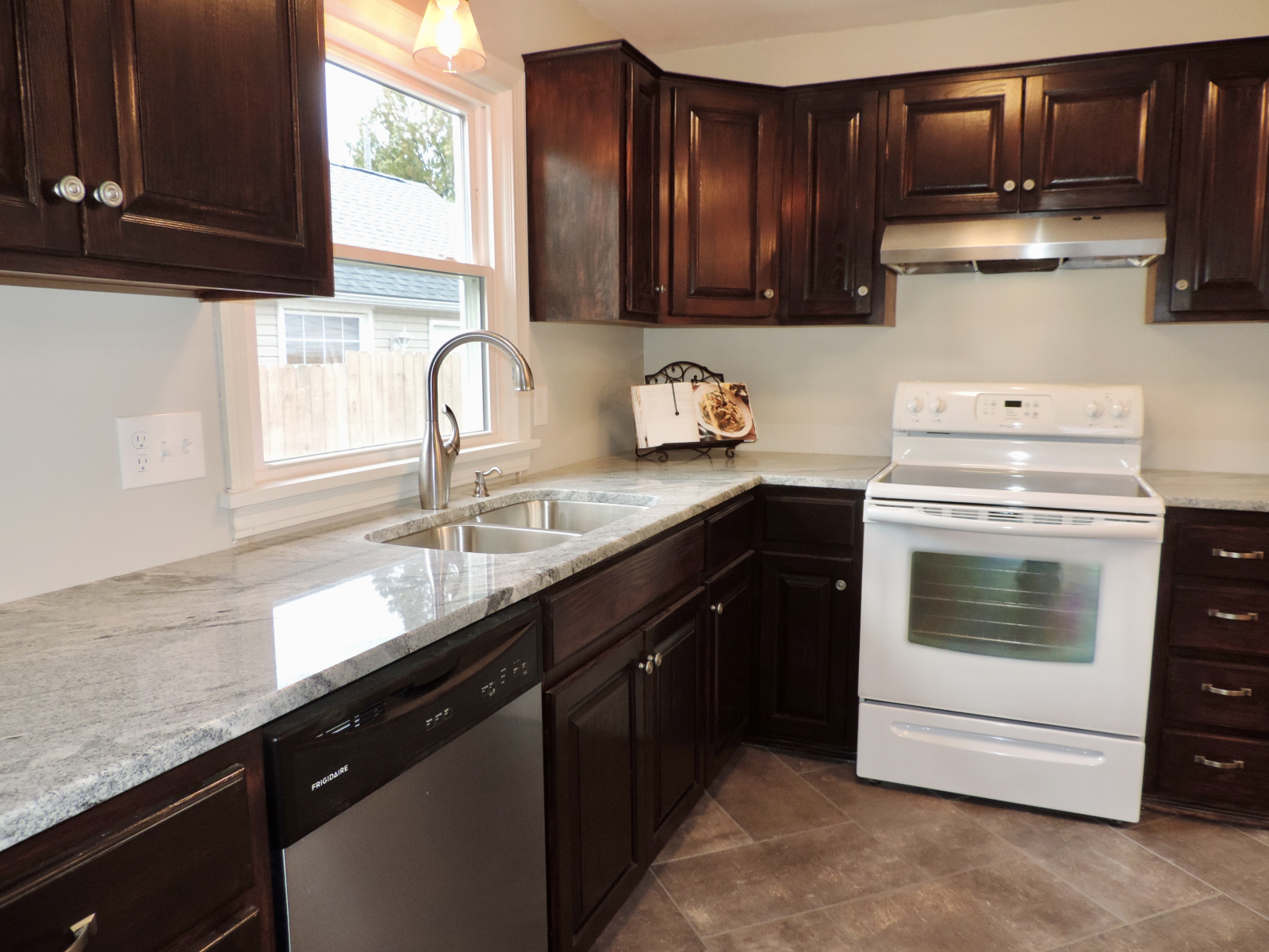 Refinished cabinets with Java gel stain