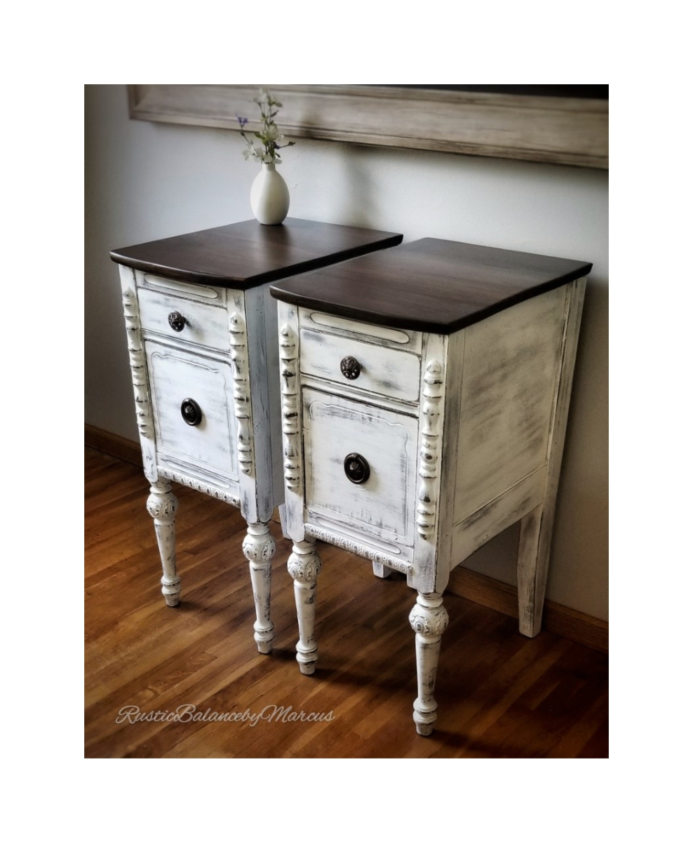 Upcycled End Tables form Antique Vanity