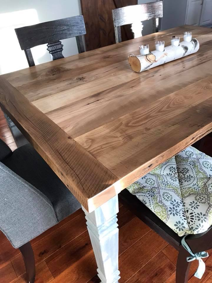 Natural stain was used to maintain the original wood characteristics.