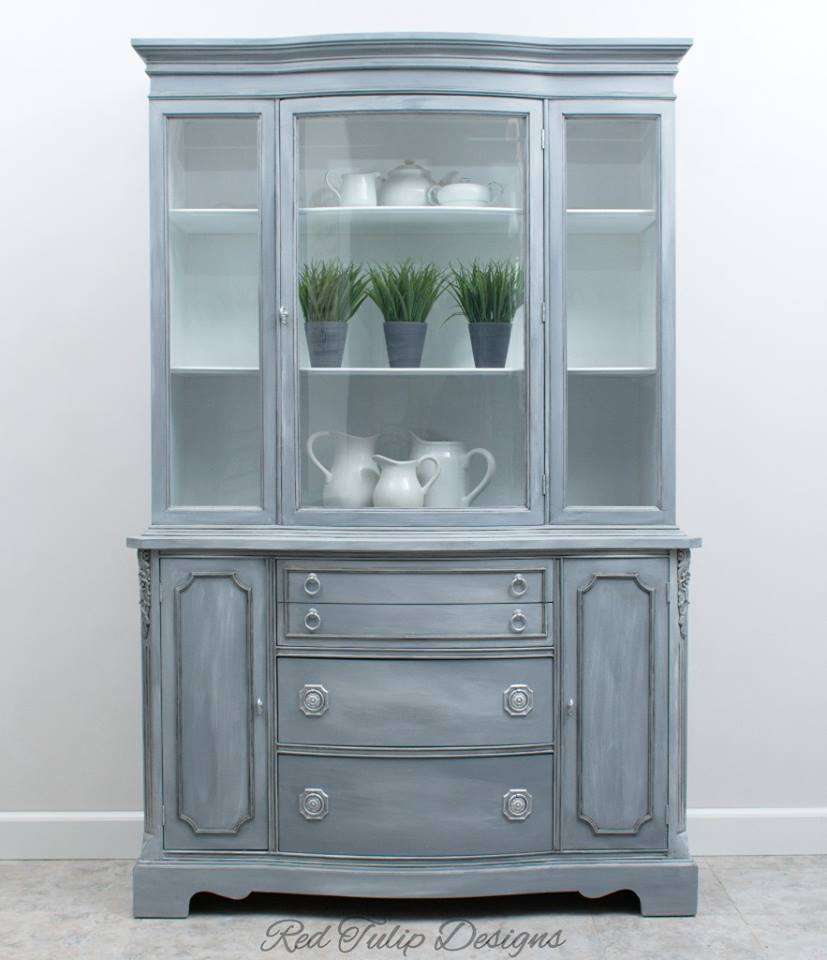 Blended Gray China Cabinet