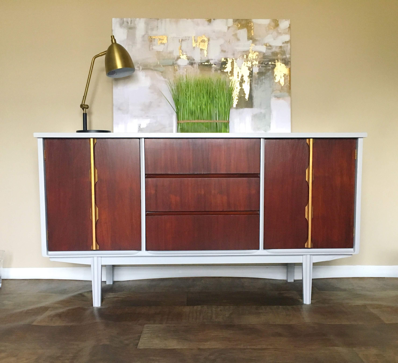 MCM Grey Credenza