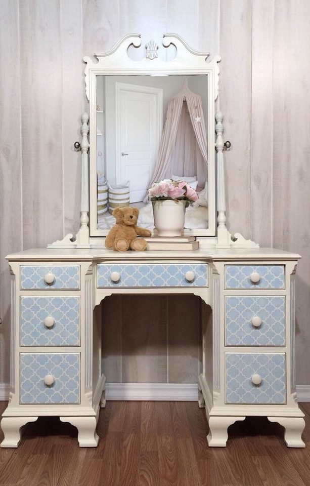 Stenciled Vanity