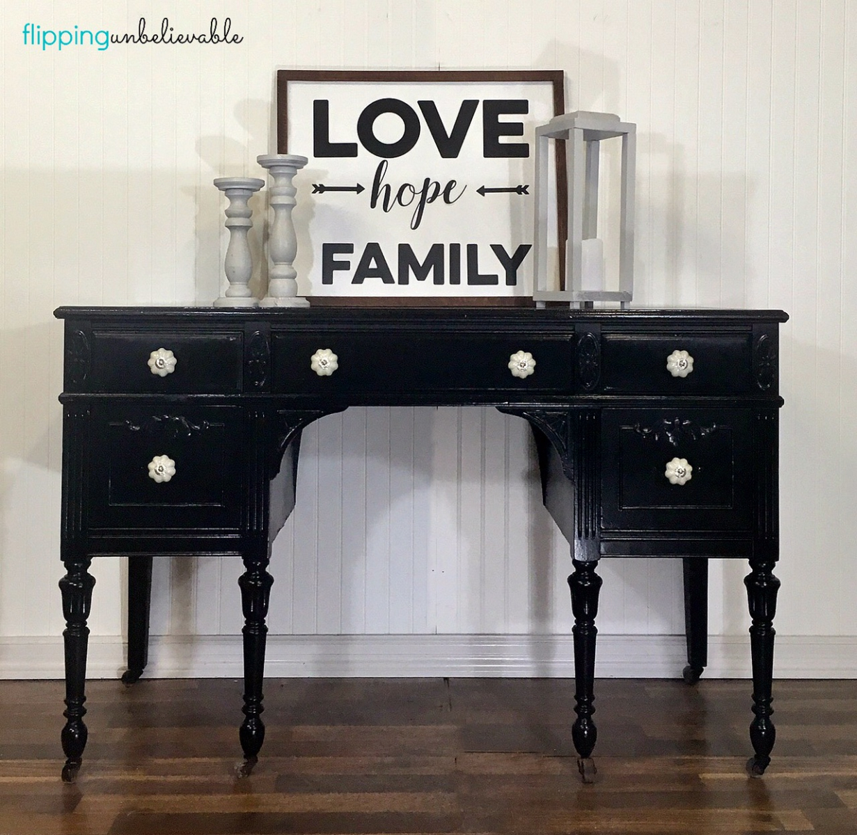 Lamp Black Desk