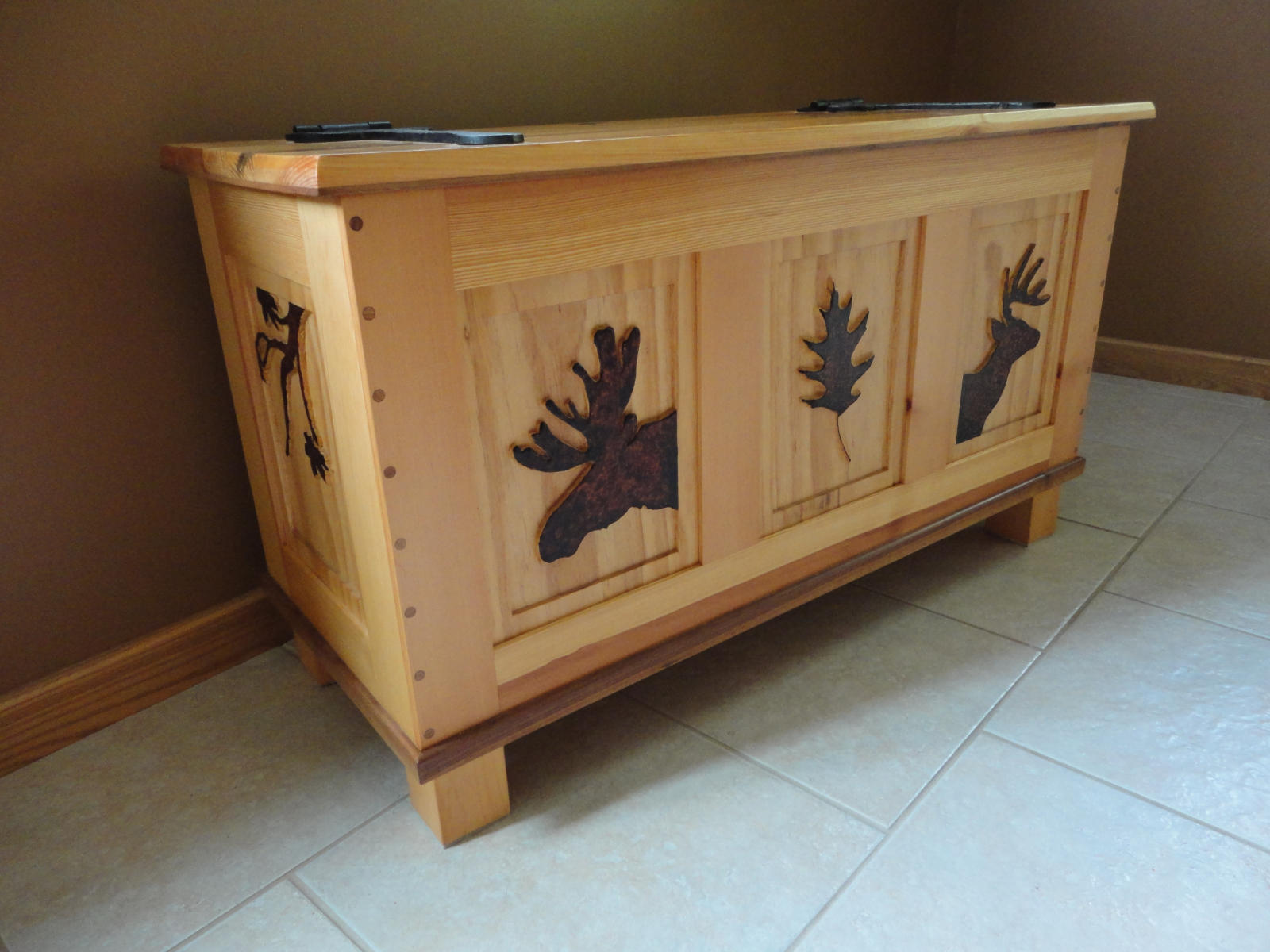 Large wooden box.