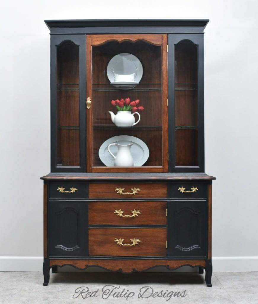 French Provincial China Cabinet