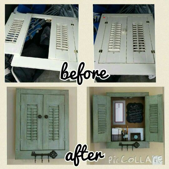 window shutter to kitchen command center!