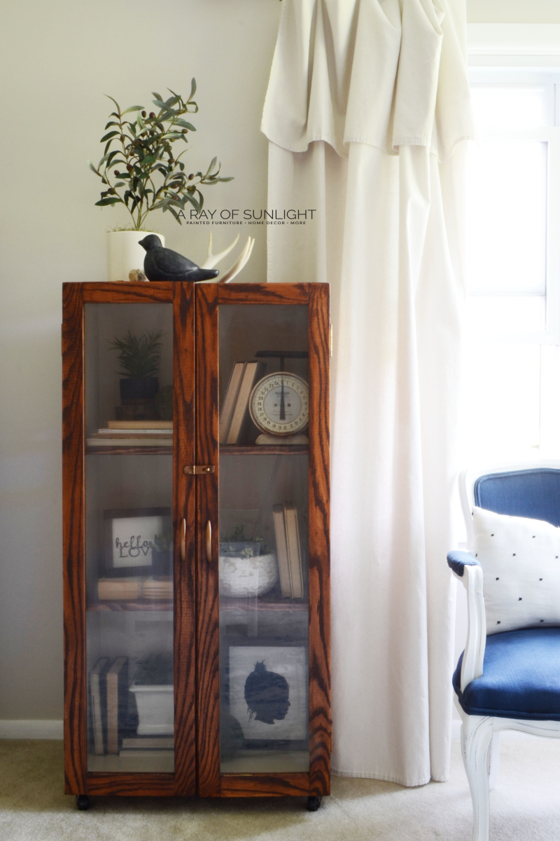 Gun Cabinet Transformed into Farmhouse Cabinet