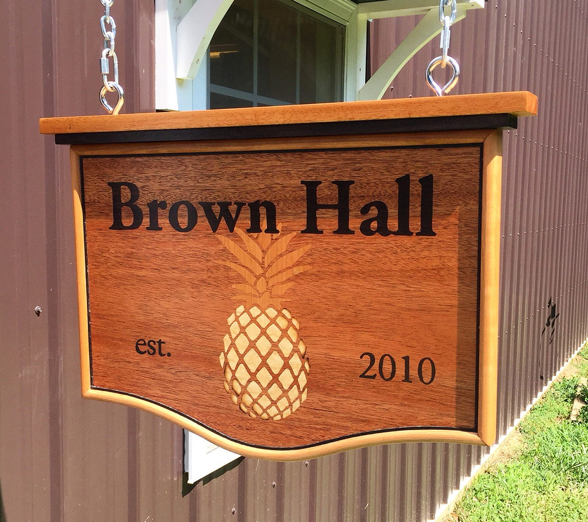 the Brown Hall Sign