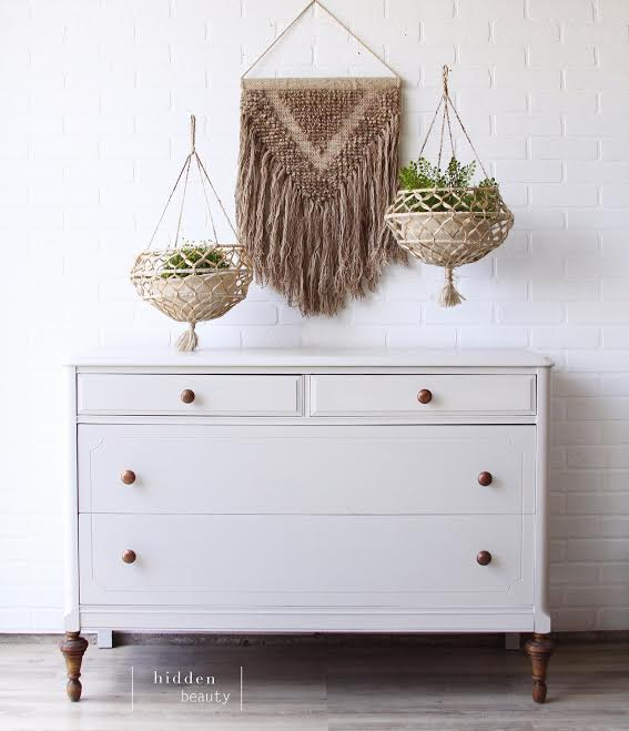 Creamy gray dresser