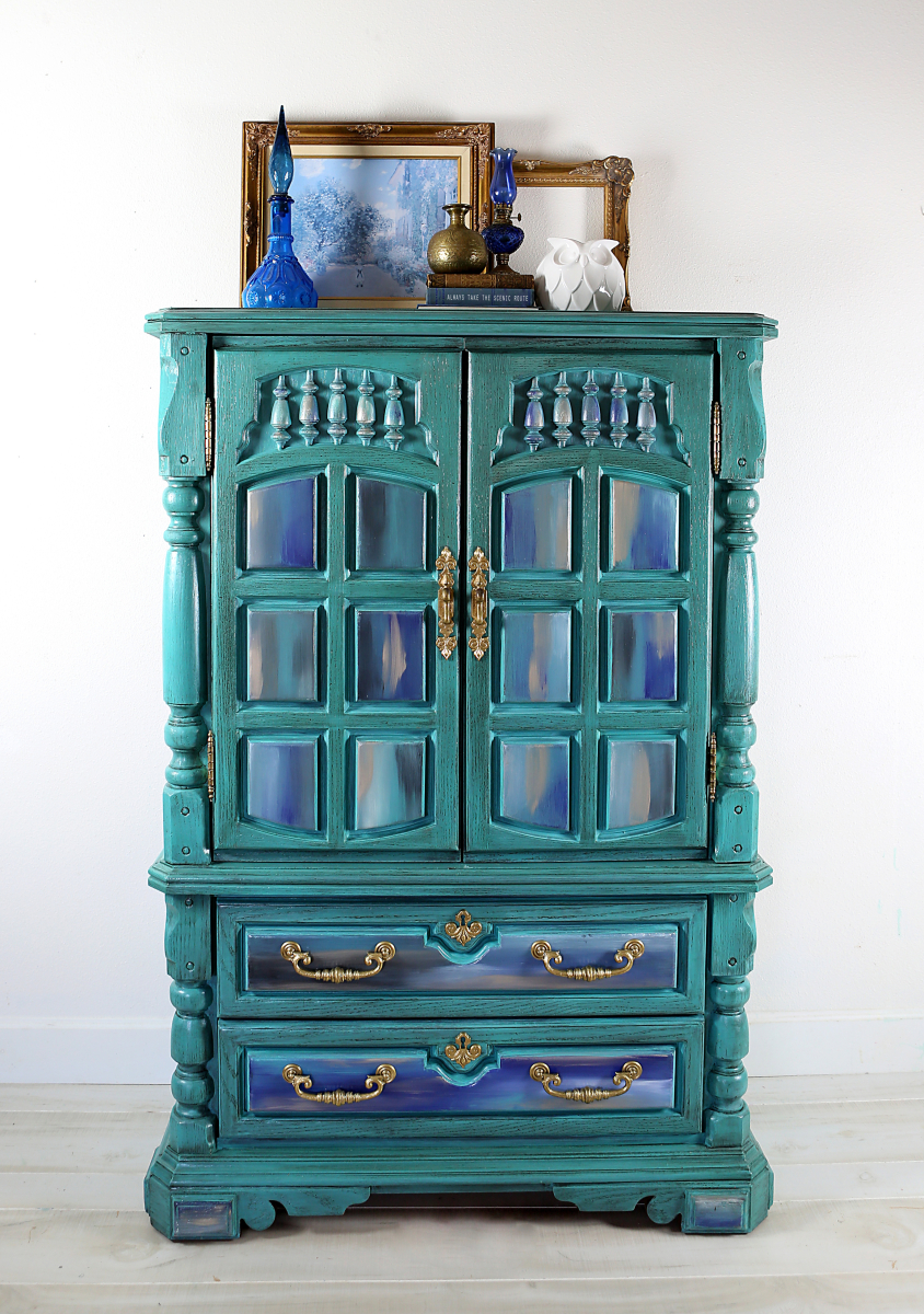 Boho Coastal Armoire
