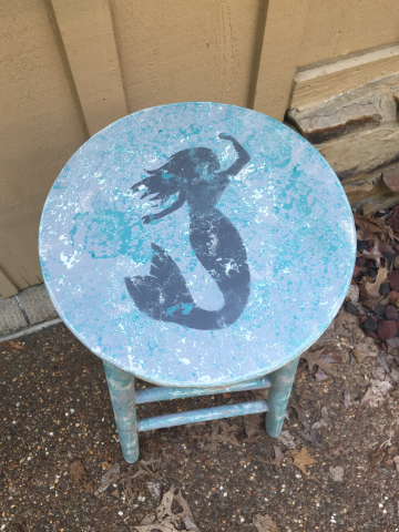 Seawashed Mermaid Bar Stool