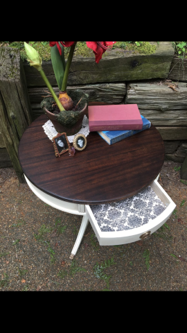 Antique Villa Drum Table