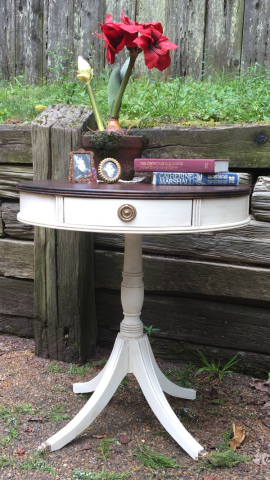 Antique Villa Drum Table