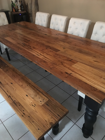 Hand turned maple legs, lamp Black milk paint