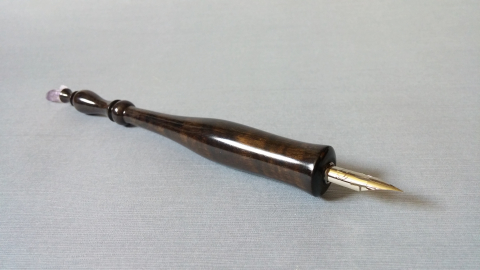 Ebony and Amethyst Dip Pen