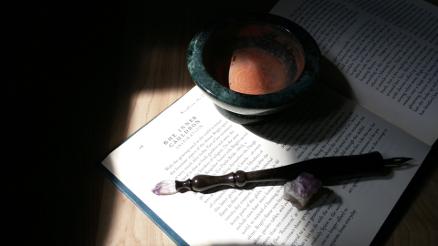 Ebony and Amethyst Dip Pen