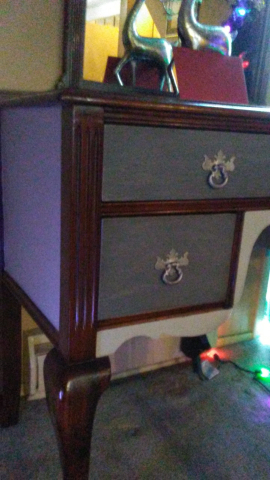Close up of vanity base