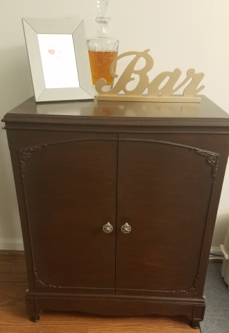 After - completed cabinet