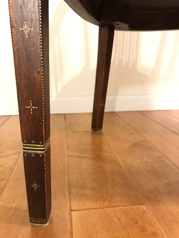 Stained chair. Throne. Legs