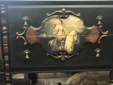 Image Transfer / hand painted to blend