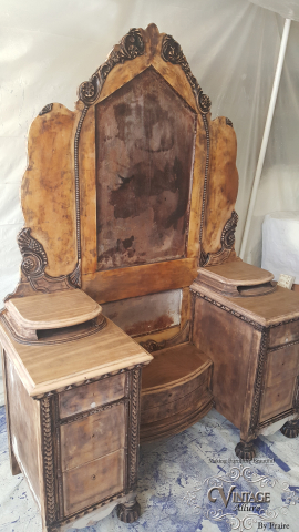 I sanded it all the way back to the original wood.