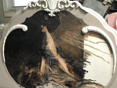 Transfer being hand painted