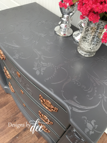 Gray Embossed Broyhill Chest top2