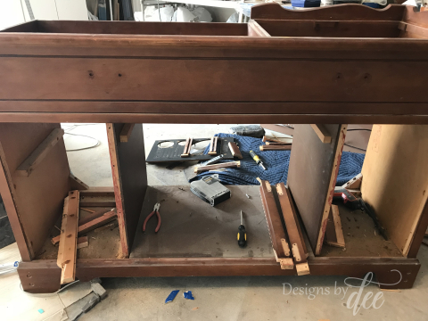 Copper Sink Stereo Cabinet construction