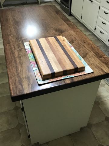 Showing Off the Homemade Cutting Board!
