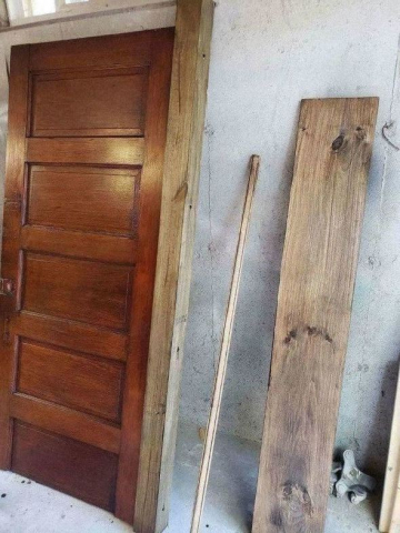 Everything cleaned, sanded and stained