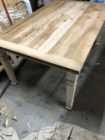 The table in its completion just before stain and paint.