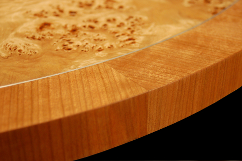 Mappa Burl Coffee Table, edge close-up