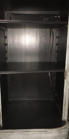 Inside cabinet