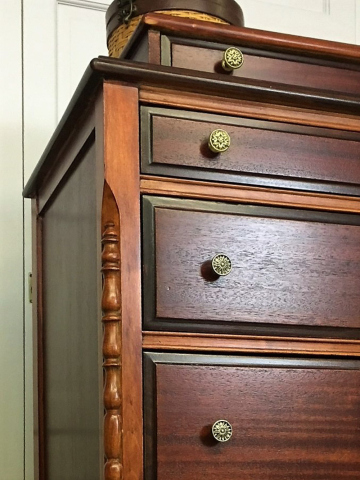 Gentleman's Dresser Side View 3 Dye Stains