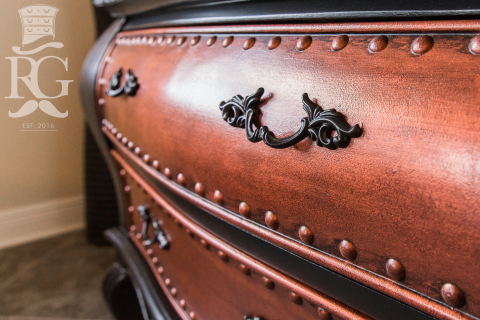 Bombay Chest & Mirror in "Hammered & Aged Copper"