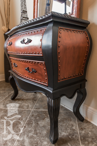 Bombay Chest & Mirror in "Hammered & Aged Copper"