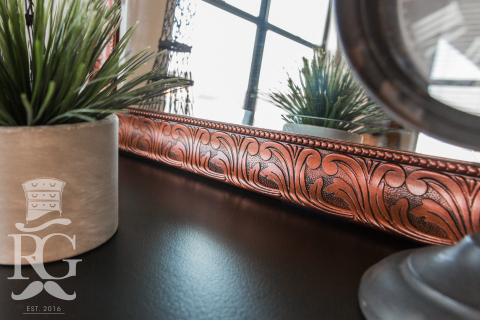 Bombay Chest & Mirror in "Hammered & Aged Copper"