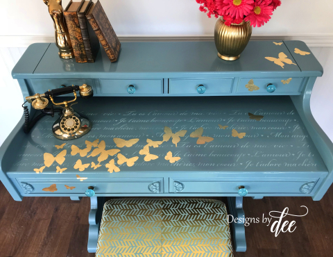 Gold Foil Butterfly Desk top