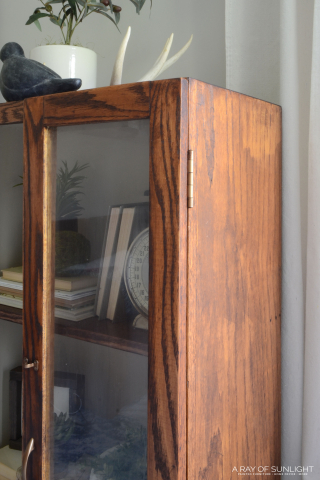 Gun Cabinet Transformed into Farmhouse Cabinet