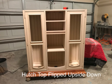 BEFORE: Hutch Top Flipped Upside Down