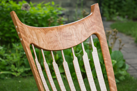 Curly Cherry Rocking Chair