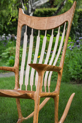 Curly Cherry Rocking Chair