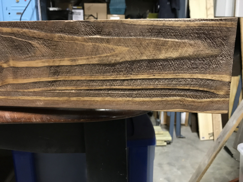 Closeup of the pine after the 'aging'