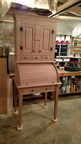 Roll top desk unfinished