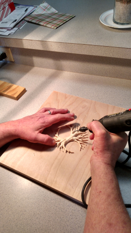 Engraving the emblem