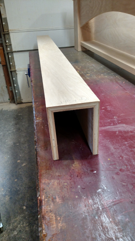 Oak plywood columns