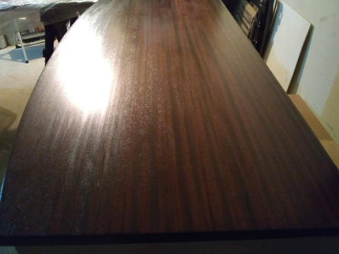 The stain really showed off her wood grain
