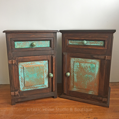 Rustic Mexican Pine & Copper Cabinets