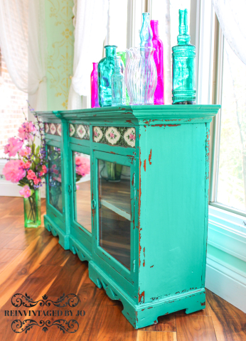 Patina Green Rustic Bookshelf