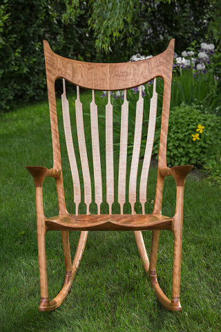 Curly Cherry Rocking Chair